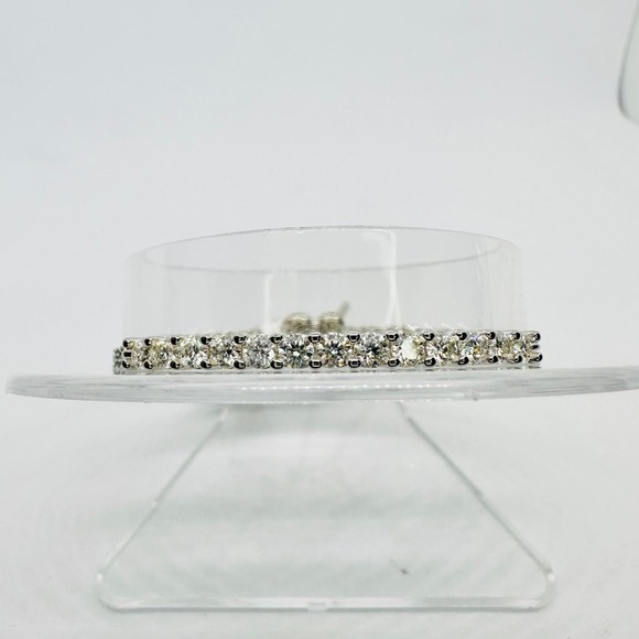 Moissanite Diamond Tennis Bracelet GRA Certified Round Cut Adjustable Chain 925 - Picture 11 of 12